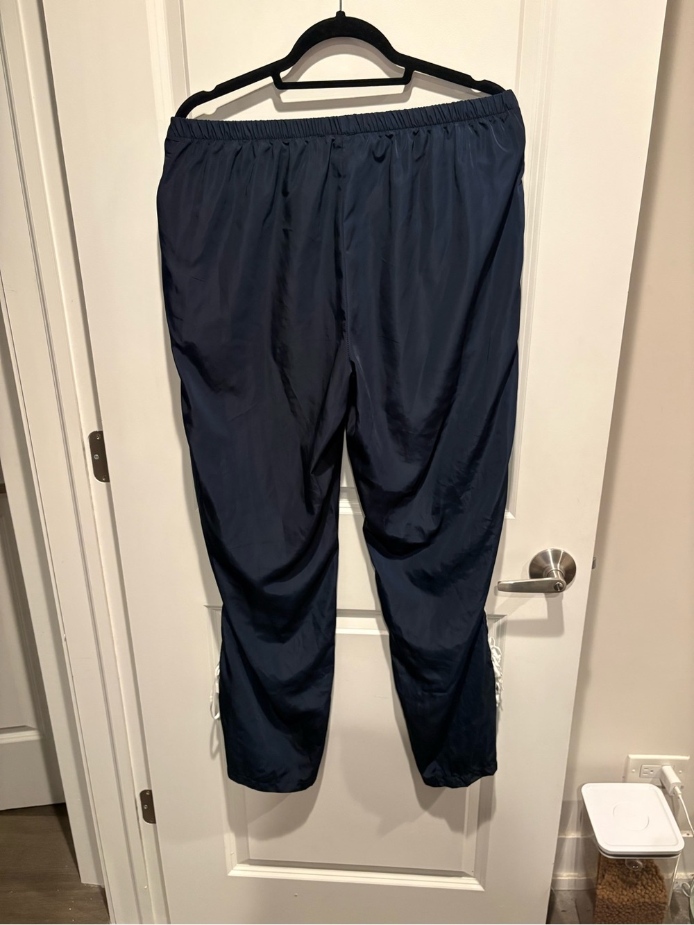 Edikted Remy Ribbon Track Pants in Navy - Picture 2 of 8